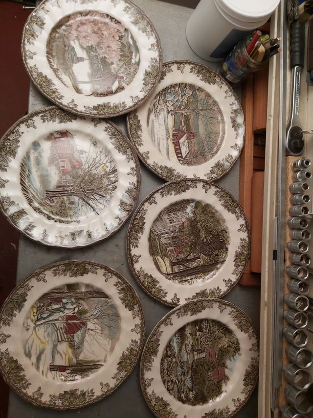 11 Platos de JHOMSON BROS ENGLAND