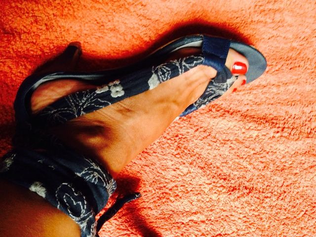 Sandalias Piel y Tela. Talla 38