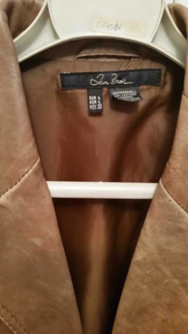 Chaqueta de piel  camel