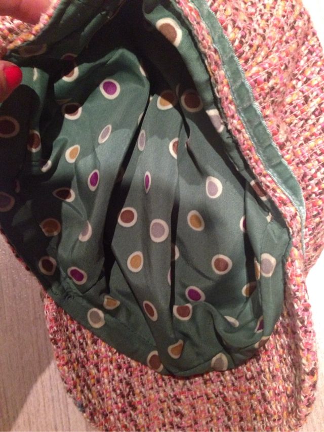 Boina rosa tela cheviot