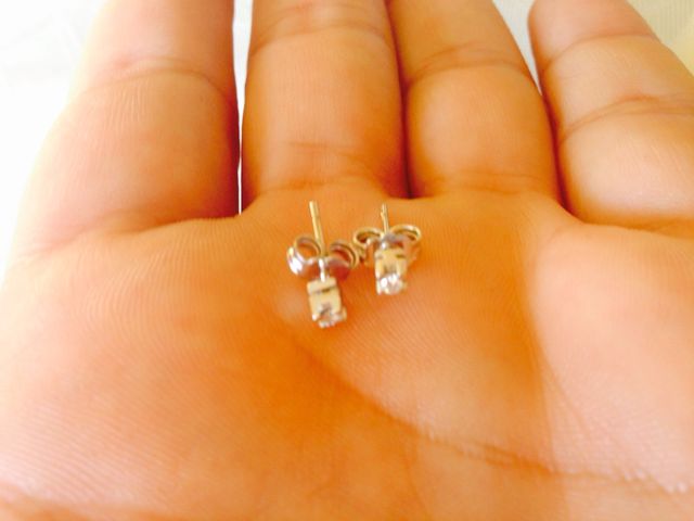 Pendientes Oro Blanco Diamantes