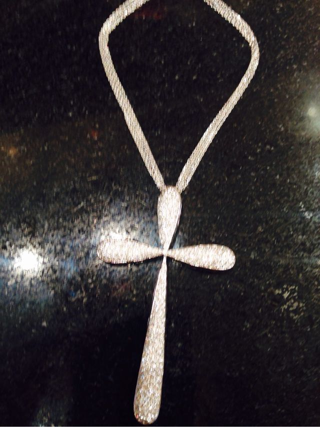 Juego Collar + Cruz Con Diamantes