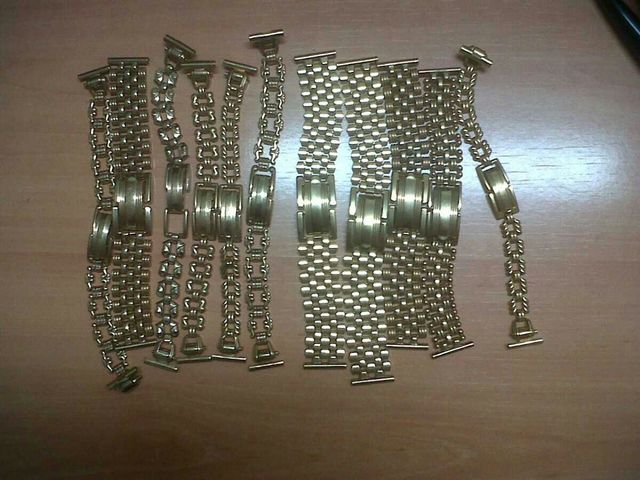 Cadenas de relojes. Bañadas en Oro