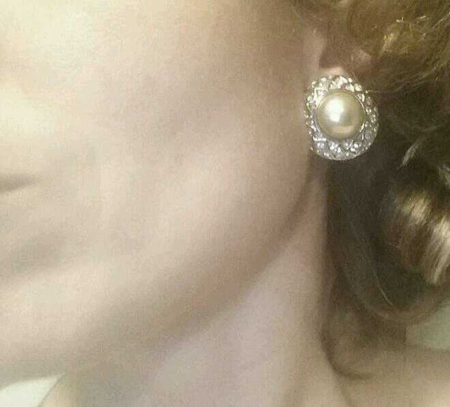 Pendientes imitacion brillantes y perlas