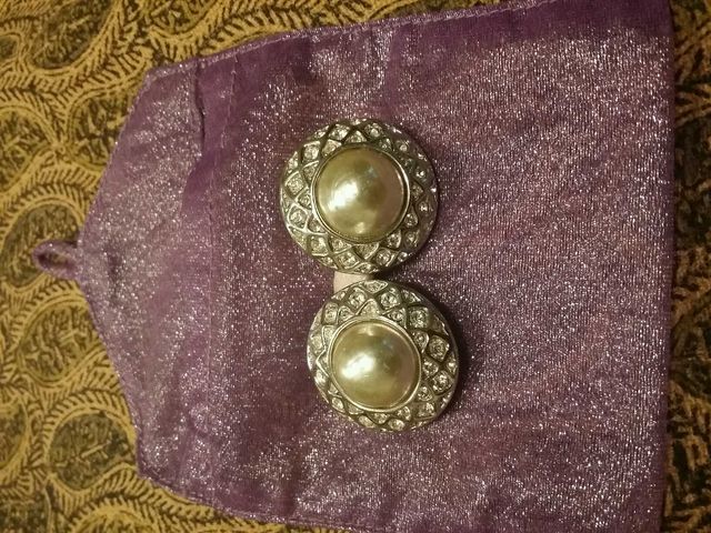 Pendientes imitacion brillantes y perlas