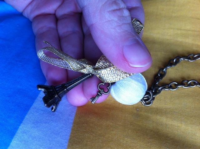 Colgante Torre Eiffel Bronce Viejo