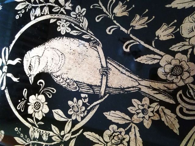 Bandeja cristal con asas artesanal.