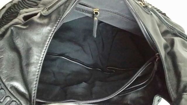 Bolso piel negro Adolfo Domínguez