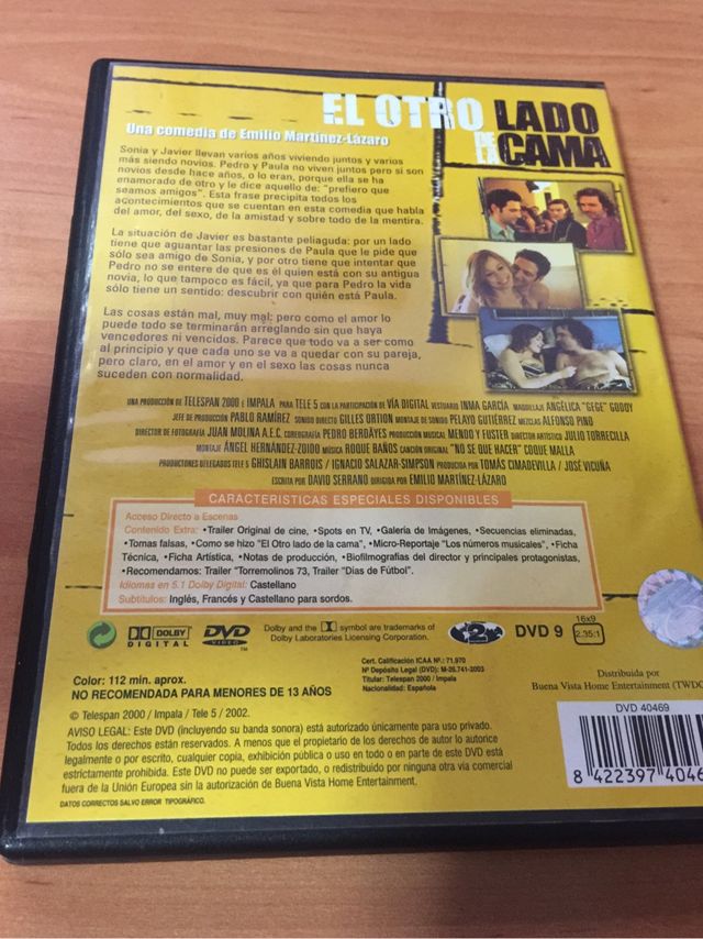 El Otro Lado De La Cama Dvd