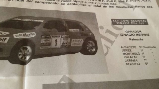 Scalextric Renault Clio 16v Pablo Irizar