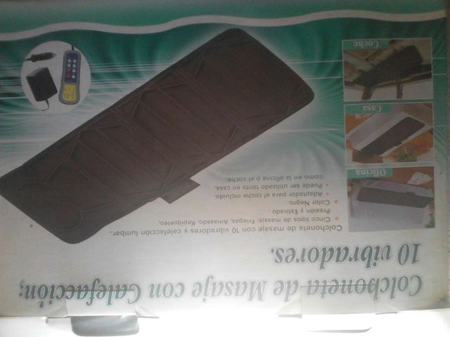 Colchoneta de masaje de vibración con calefacción,