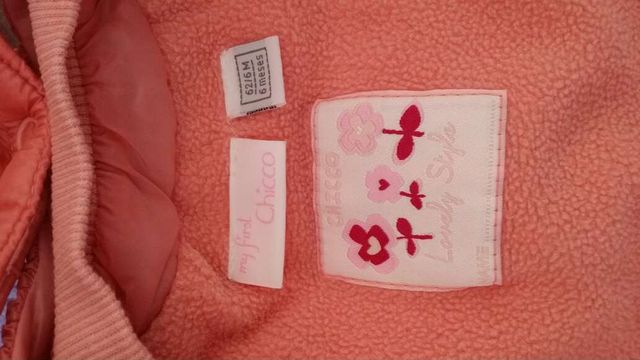 Abrigo bebe niña 6 meses marca Chicco