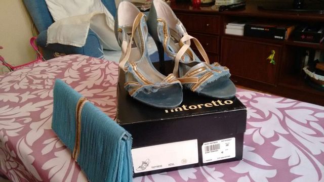 Sandalias tintoretto 38 y bolso