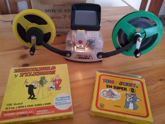 PRECIOSO EDITOR DE CINE SUPER 8 MUY ANTIGUO