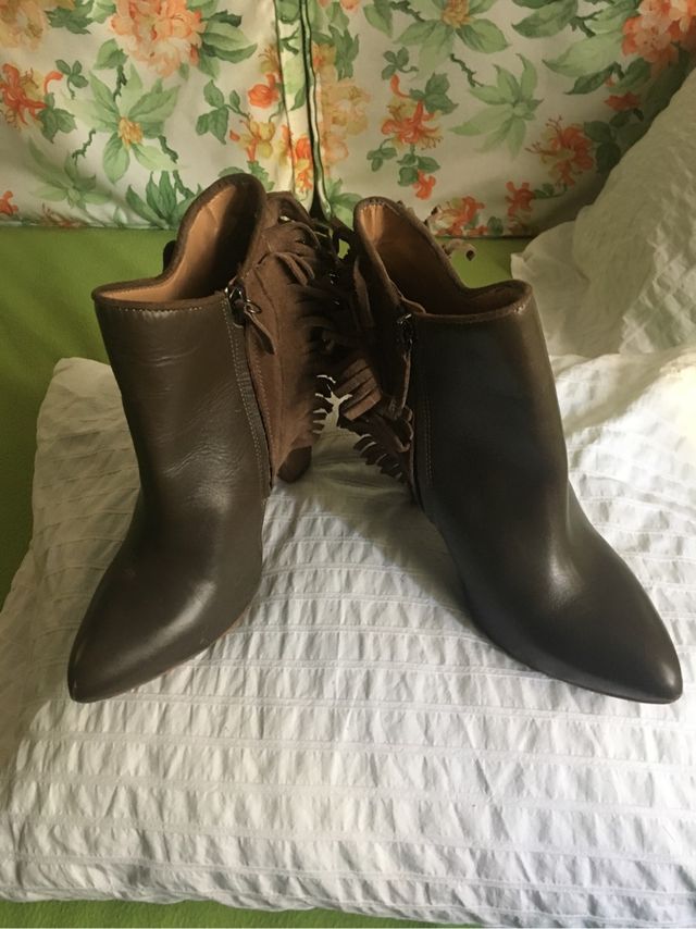 Botin Verde Zara cowboy