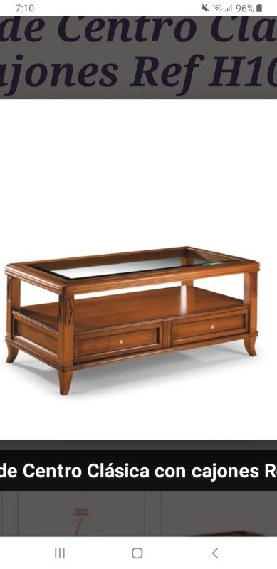 Mesa de centro clasica color cerezo de segunda mano por 300 € en