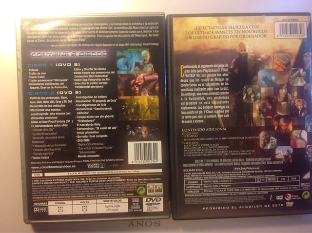 Pack De Peliculas De Final Fantasy 4dvd,s