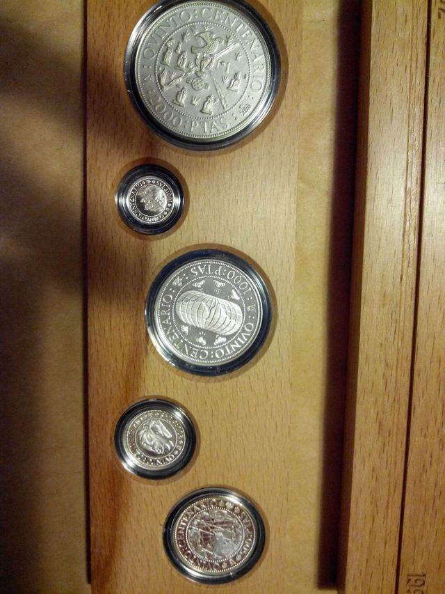 Estuche Monedas Plata V Centenario