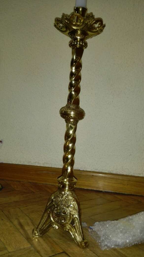 Candelero de pie Bronce Eléctrico