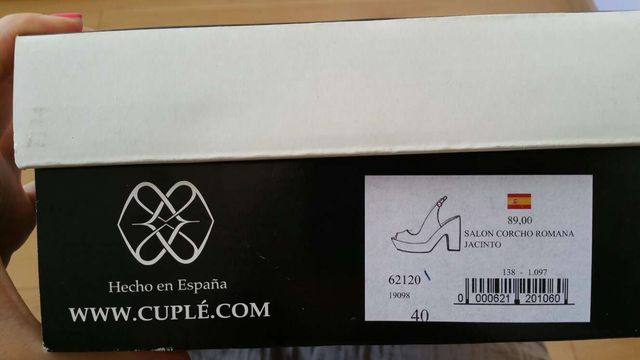 Preciosas sandalias Cuplé talla 40