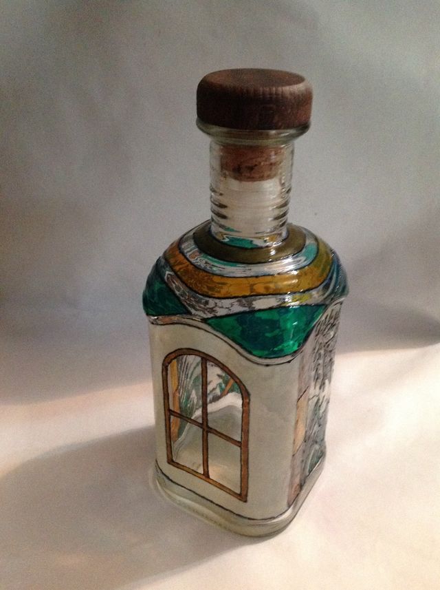 Botella De Cristal Grabada Para Whisky