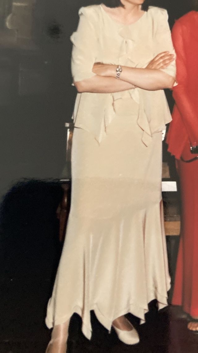 Top Y Blusa Beige De Fiesta