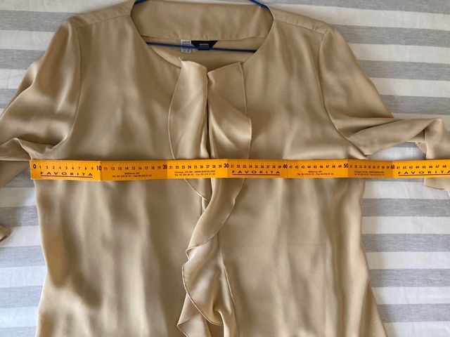 Top Y Blusa Beige De Fiesta