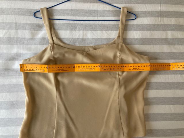 Top Y Blusa Beige De Fiesta