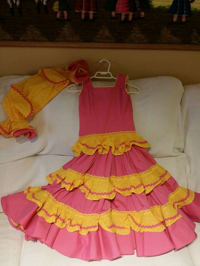 Vestido gitana para niña de 4/6 años