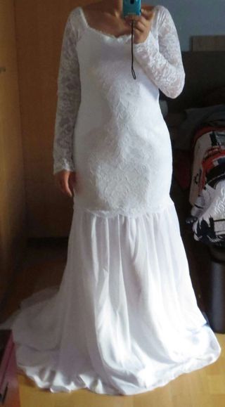 vestido de novia talla 38 de segunda mano en zaragoza en wallapop