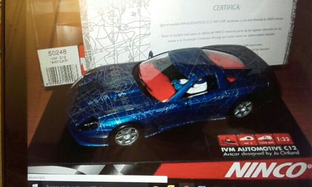 Ninco 50248 IVM C12 Artcar 1/32 - Voiture De Slot Racing - NEUF