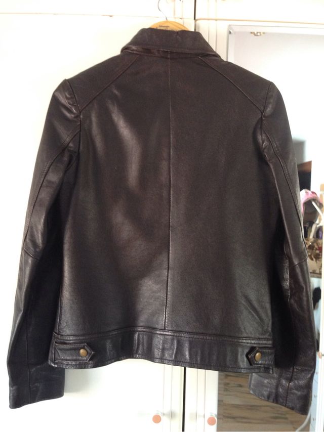 Chaqueta De Cuero Marron