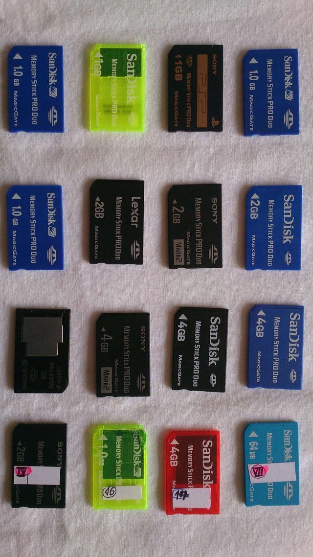 Tarjetas MEMORY STICK PRO DUO de segunda mano por 0 EUR en Guadalajara