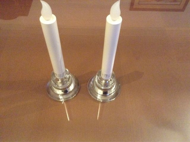 Velas Electricas Con Base De Cristal  (2)