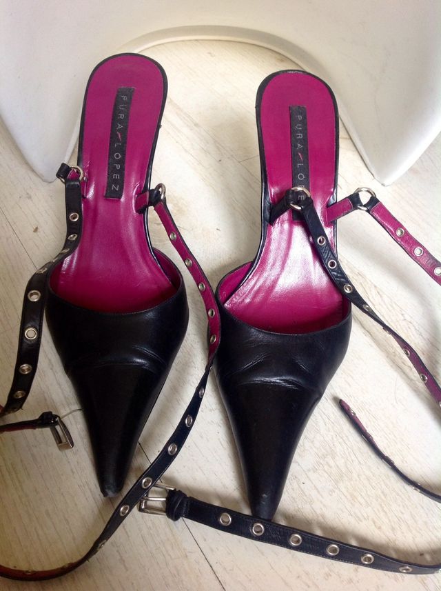 Zapato Piel Negra Pura Lopez T 40