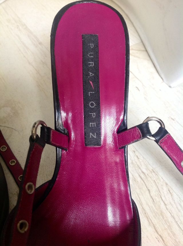 Zapato Piel Negra Pura Lopez T 40