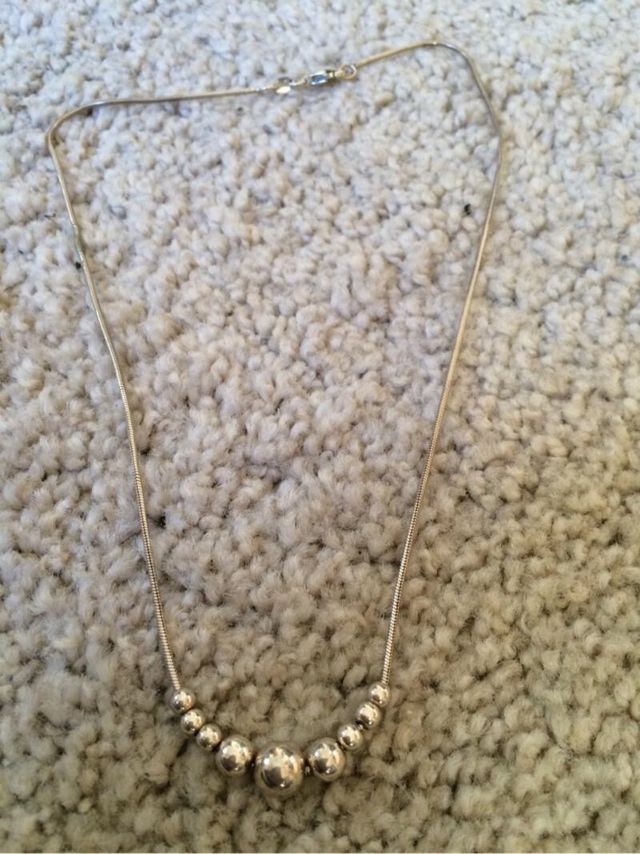 Gargantilla collar colgante De Plata Con Bolitas