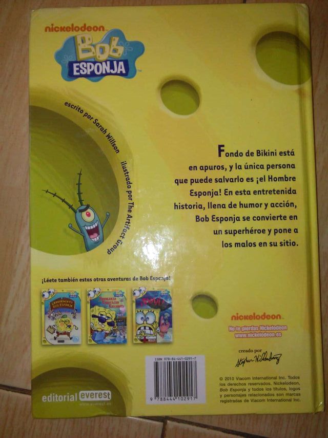 Libro Bob Esponja.