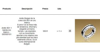 Anillo BULGARI de oro blanco de 18Q