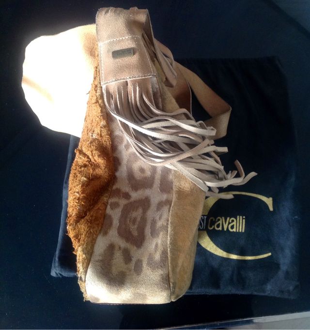 Bolso Boho Cavalli Serraje Y Flecos
