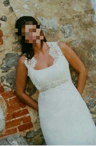 vestido de novia rosa clara de segunda mano en la provincia de