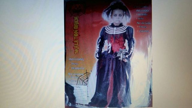 NOVIA ESQUELETO. Talla Pequeña (altura 110-120cm)