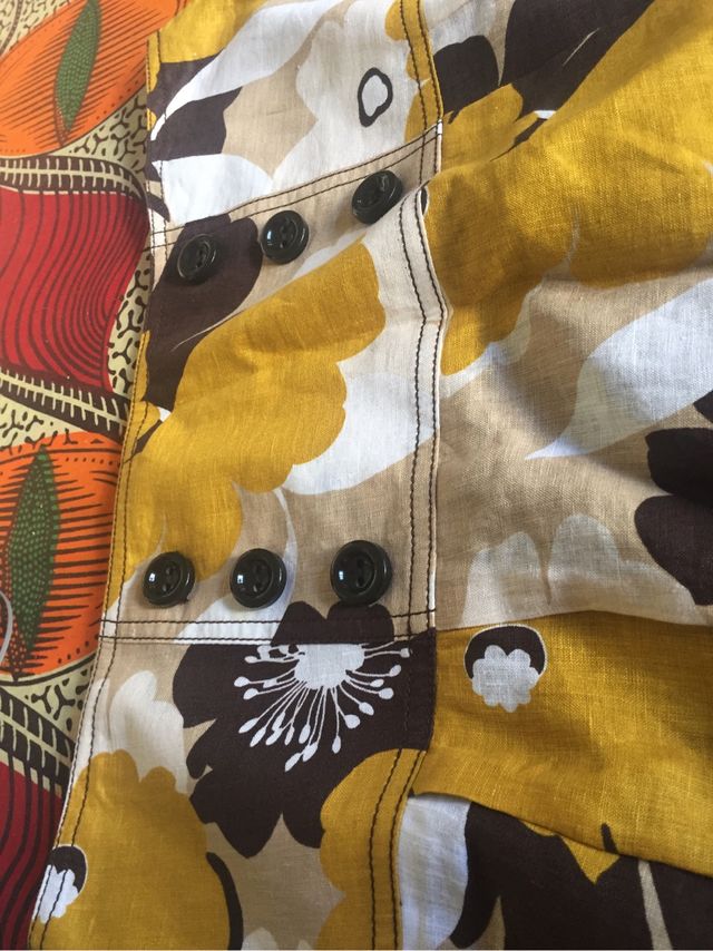 Falda Elogy Talla 44 De Lino Estampada