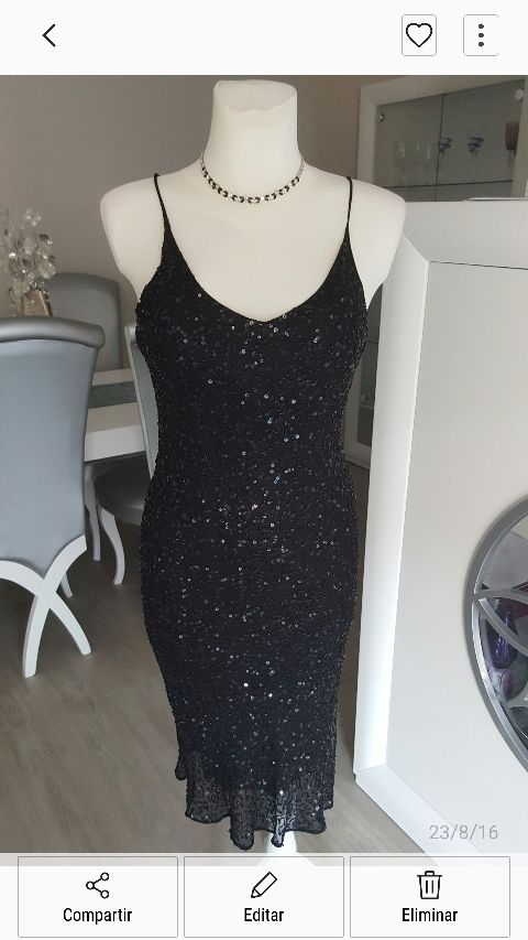 VESTIDO FIESTA  NEGRO