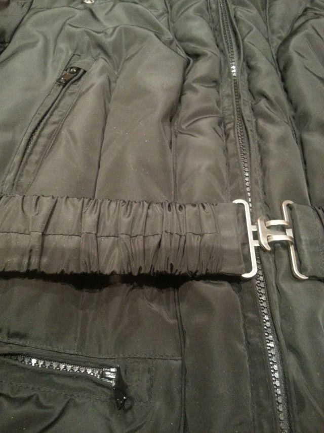 Parka abrigo corto negro talla 40