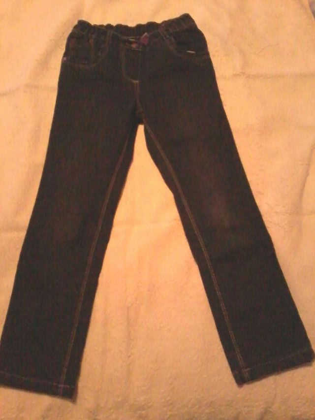 Pantalón vaquero de niña talla 116 cm, forrado, nu