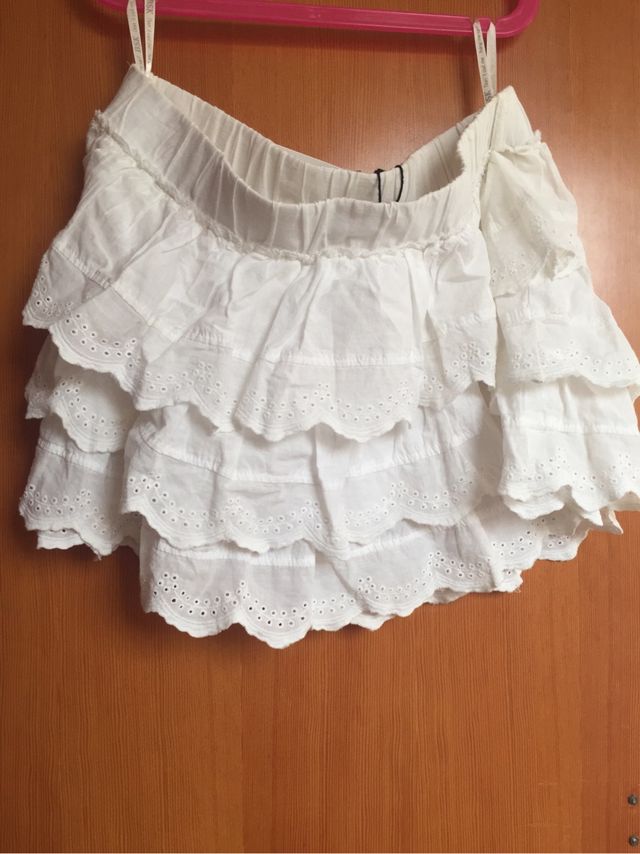 Falda Ibicenca De Volantes Talla L