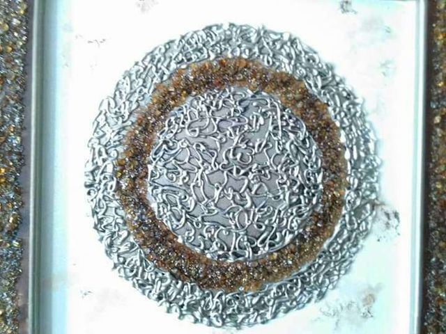 Cuadro con incrustaciones en cristal fundido