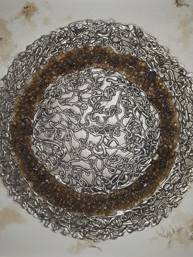 Cuadro con incrustaciones en cristal fundido