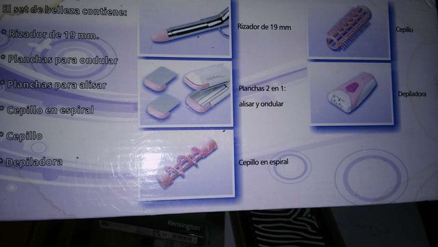 Set belleza: rizador pelo, plancha para ondular, a